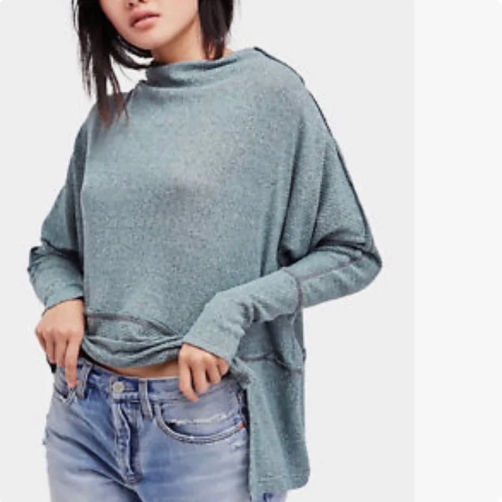 FREE PEOPLE Londontown Thermal Top Grey